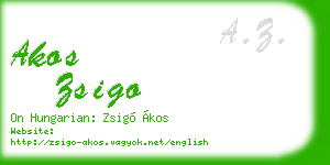 akos zsigo business card